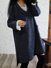 Loose V-neck Woolen Tops